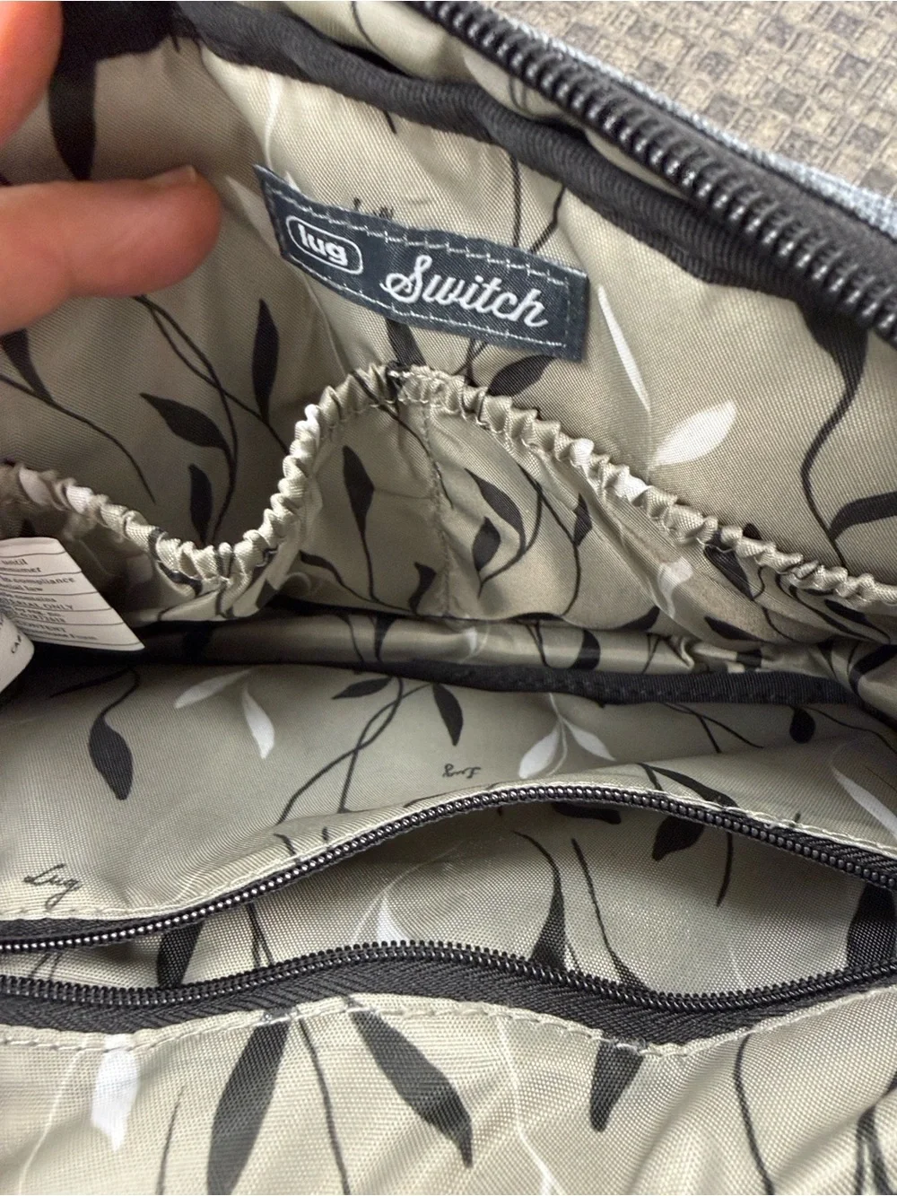 Lug Switch RFID Crossbody Wallet Bag in a heather grey